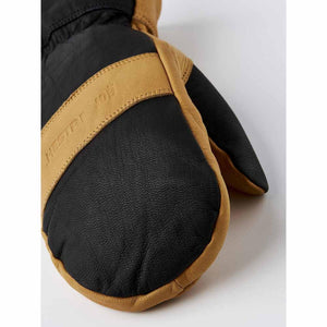 Hestra black and tan leather mitten