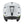 Back view of white Smith Optics Descend snow helmet with goggle strap and adjustable dial