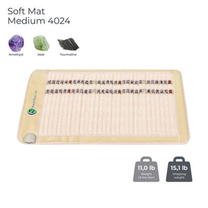 HealthyLine Soft Mat Medium 4024 with amethyst jade and tourmaline stones