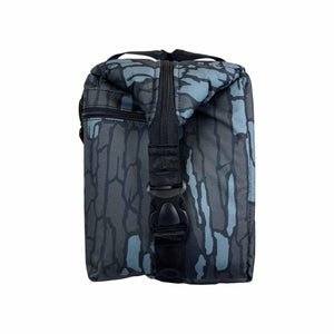 AO Coolers soft cooler bag in blue and grey tree bark camouflage pattern