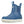 Blue rubber ankle boot with white sole and K logo