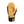 Kombi tan and black leather mitten with elastic wrist