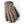 Hestra brown leather glove with decorative stitching on the back