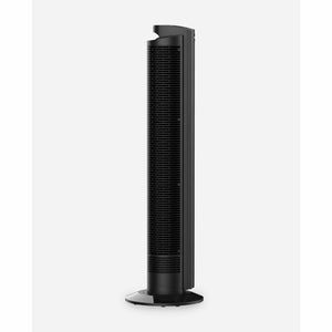 Vornado black tower fan on a white background