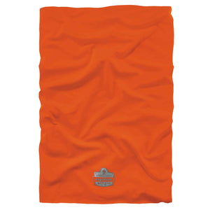 Chill-Its orange tubular bandana with Ergodyne logo