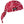 Chill-Its red and white paisley print tie headwrap