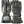 Warm and Safe black leather motorcycle gloves with wrist straps