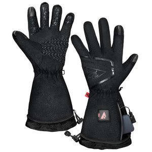 ActionHeat black heated gloves with battery compartment and textured palms