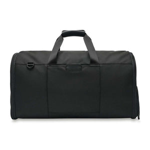 Black Briggs and Riley duffel bag with top carry handles