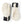 Hestra off white leather three finger ski mittens with black cuffs