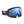 POC ski goggles with black frame and blue mirrored lens