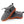 Grey heated slippers with ribbed cuffs and power button control