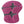 Korkers pink and grey rubber shoe outsole with textured tread pattern