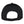 Back view of a black Headsweats baseball cap with an adjustable strap