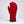 Gordini red fleece glove with black wrist cuff