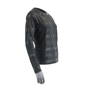 Seirus black long sleeve base layer shirt with geometric pattern