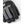 Hestra black leather and grey fabric glove