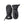 Pair of black Hestra mittens with adjustable wrist straps and drawstring cuffs