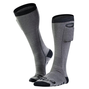 Gobi Heat grey heated socks with battery pocket