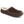Acorn brown suede slipper with white fleece lining and textured rubber sole