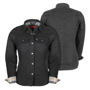 Mobile Warming black long sleeve button down shirt with plaid cuffs
