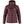 FjallRaven burgundy hooded down jacket with front zipper and logo patch