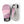 Hestra pink and grey children mittens with black velcro wrist straps