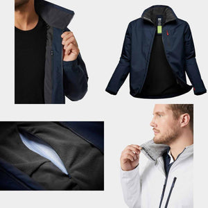 Helly Hansen jacket showing fleece lining and zipper details