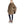 FjallRaven brown hooded poncho with faux fur trim worn over dark jeans and brown boots
