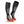 Mobile Warming black and grey heated socks with orange toe accents