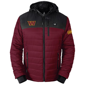 ActionHeat Washington Commanders 5V Men's Colorblock Puffer Battery Heated Jacket
