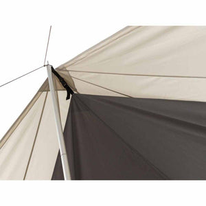 Snow Peak tent pole and fabric connection detail