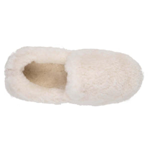 Cloud Nine Sheepskin cream wool slipper viewed from above