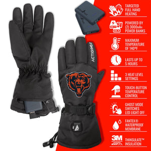 ActionHeat Chicago Bears 5V Battery Heated Gloves