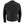 Back view of a black leather motorcycle jacket with stitched panel detailing
