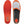 Top and bottom view of Sidas mid arch support insoles with orange fabric and black molded base
