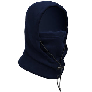 ActionTech navy blue fleece balaclava with adjustable drawstring