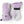 Hestra lilac and white three finger ski mittens with black wrist straps