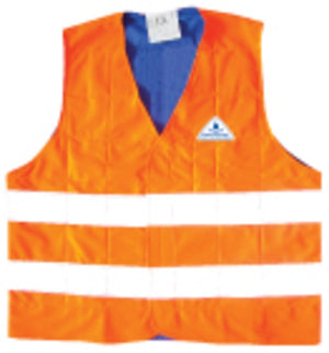 HyperKewl orange high visibility cooling vest with reflective stripes