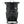 Back view of a black Fjallraven rolltop backpack with mesh padded shoulder straps and waist belt