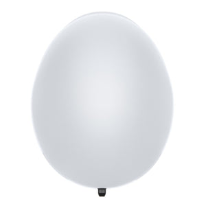 Solid white latex balloon