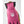 Hestra pink and black glove with tan leather palm and brand logo patch