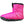 Baffin pink insulated slipper with black drawstring cuff and black patterned sole