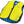 HyperKewl yellow and blue quilted cooling vest with front zipper