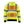 Mobile Warming high visibility yellow hoodie with reflective strips and heated panel graphics