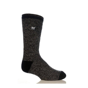 Heat Holders black and grey marl thermal crew sock