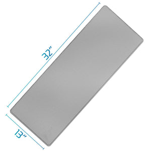 AlphaCool rectangular mesh mat with 32 inch length and 13 inch width dimensions