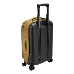 Thule tan and black rolling carry on luggage with extended handle