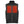 Black quilted heated vest with glowing red heating elements on the chest