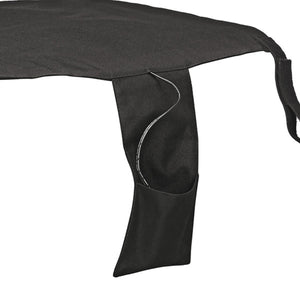 Chaheati black fabric accessory with integrated pocket and cord